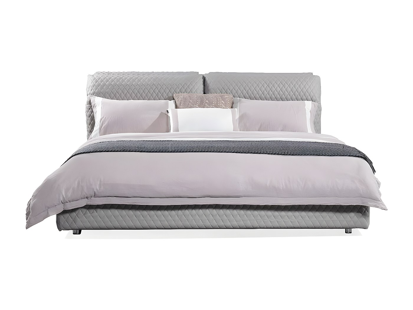 Modern Rembourré Cadre De Lit Avec Lattes, Lit Double Avec Rangement Et Fonction De Chargement Usb Typ C Integreelit Double Rembourre Tete De Lit En Tissu En Lin 166x208x107bxlxh Grey 91725649