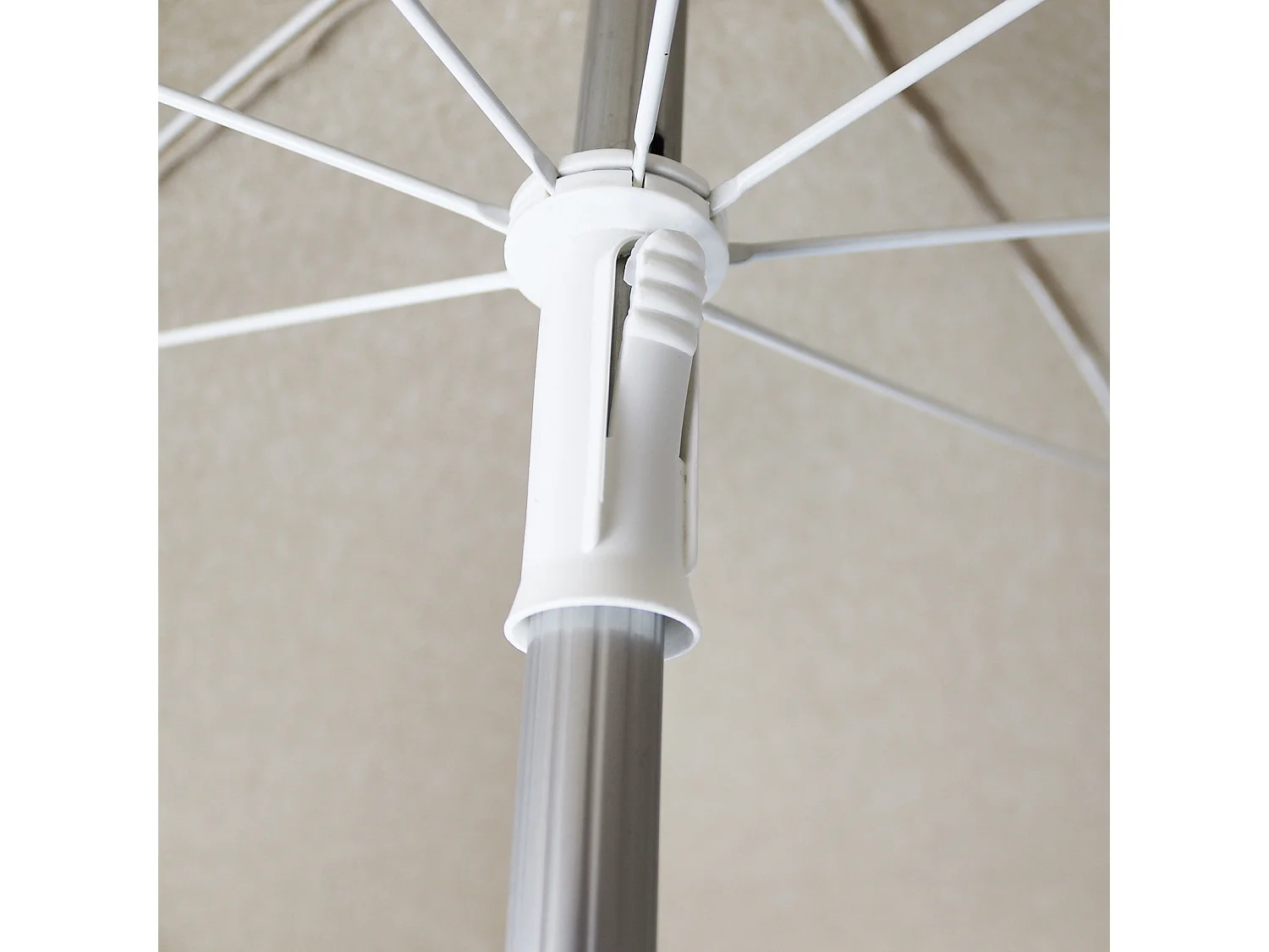 Parasol de Jardin Chillvert Gandía Aluminium Fixe Ø200 cm Camel