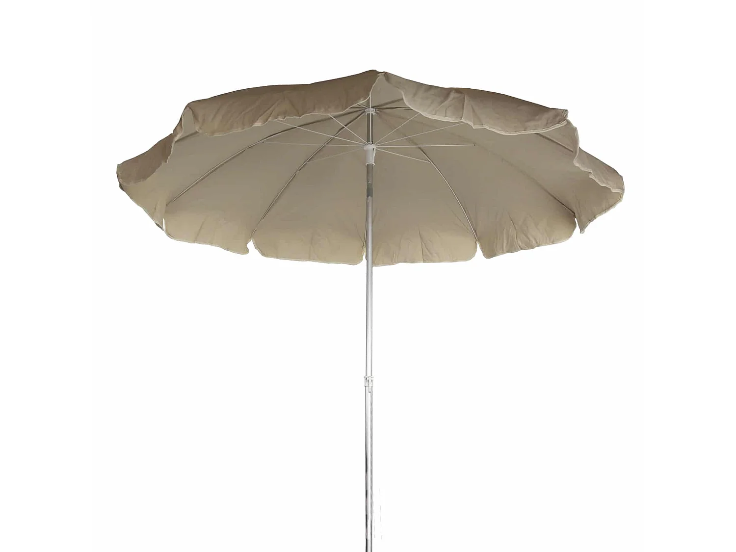 Ombrellone Parasole da Giardino Chillvert Hampton Alluminio Fisso Ø240 Beige