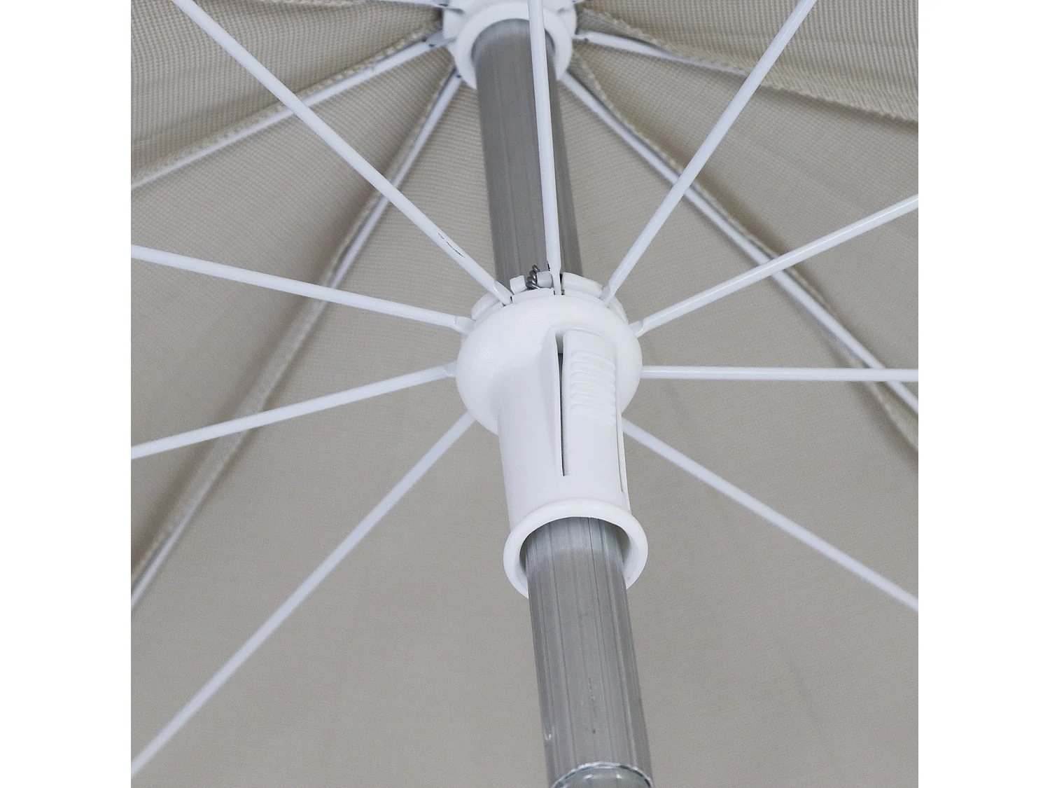 Ombrellone Parasole da Giardino Chillvert Hampton Alluminio Fisso Ø240 Beige