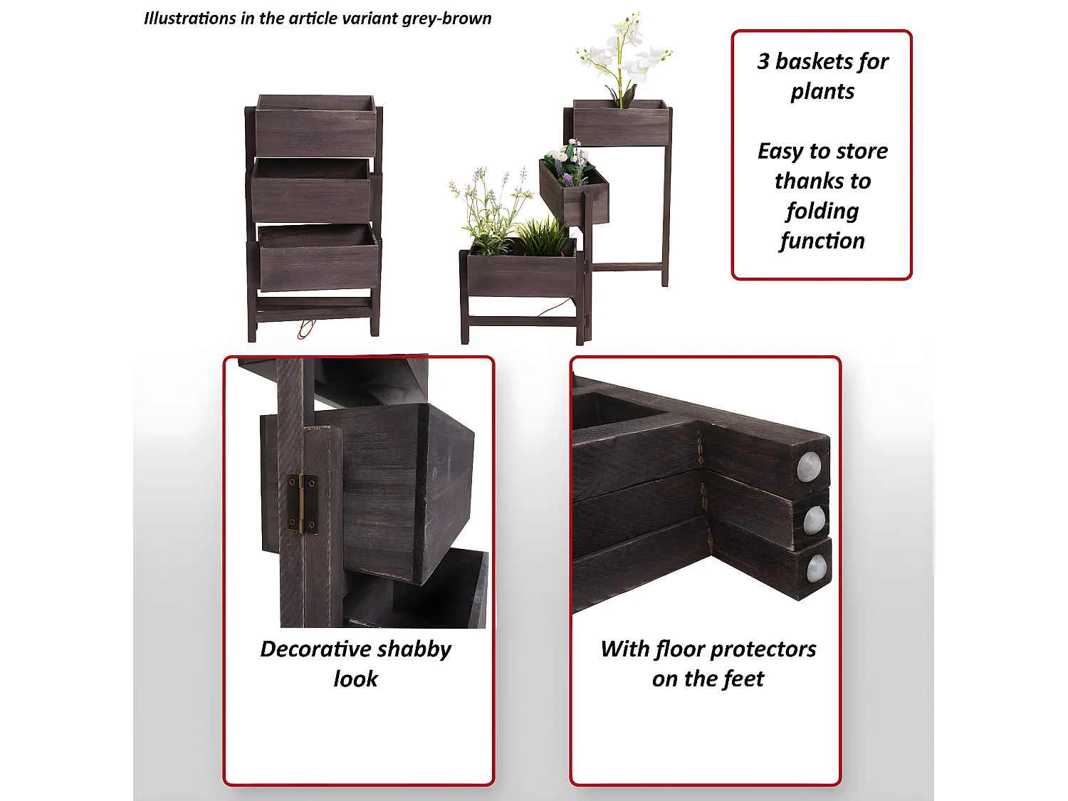 Estantería para plantas  Estantería de pie,  blanco