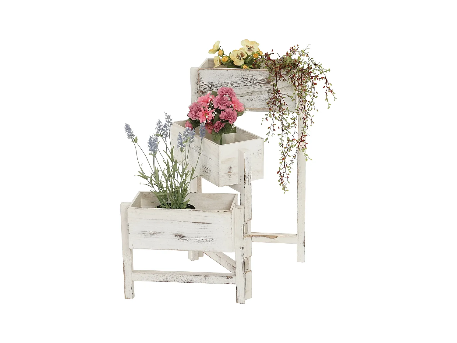 Plantenrek  Staander,  wit