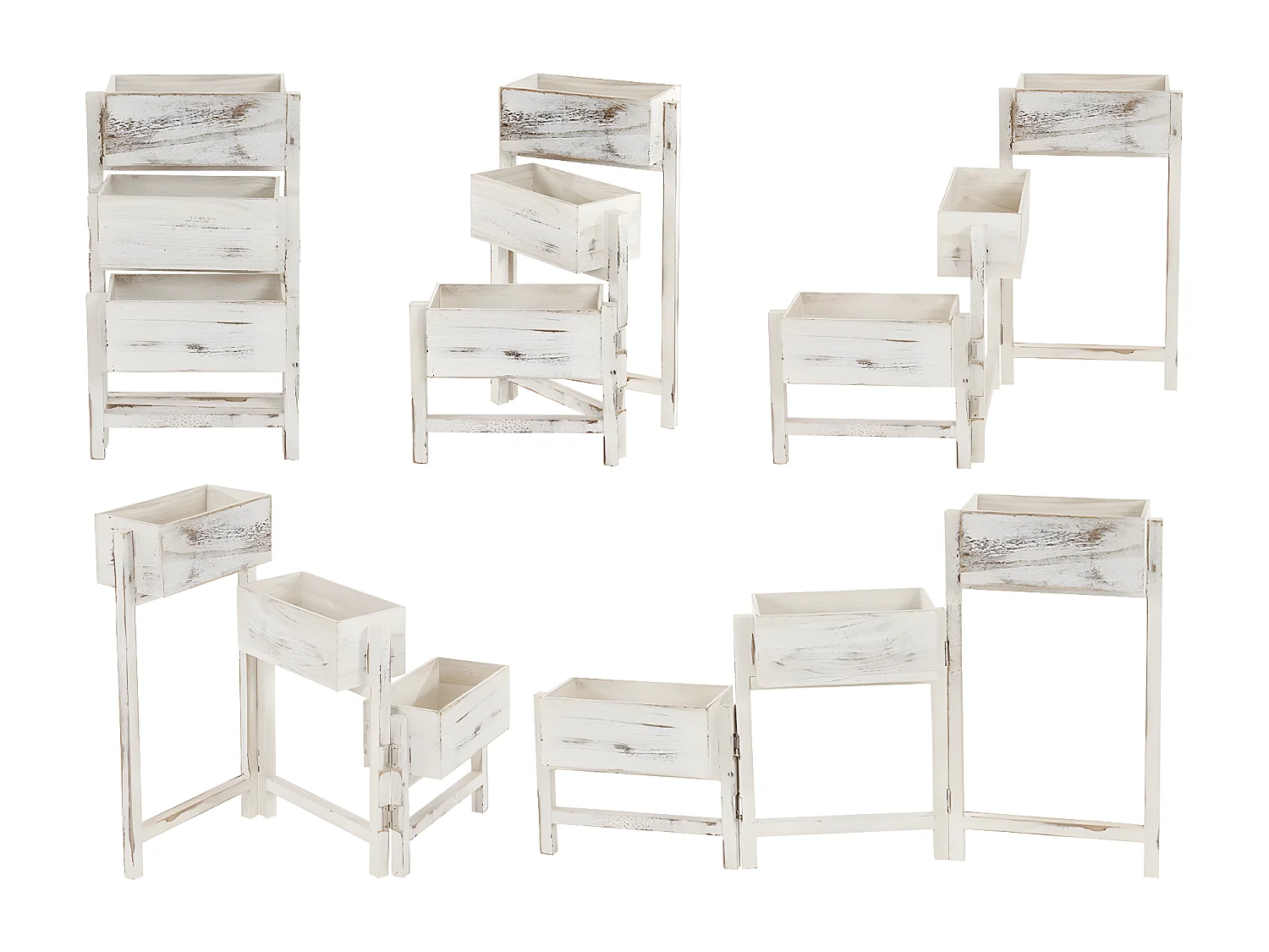 Étagère à plantes Étagère sur pied,  blanc