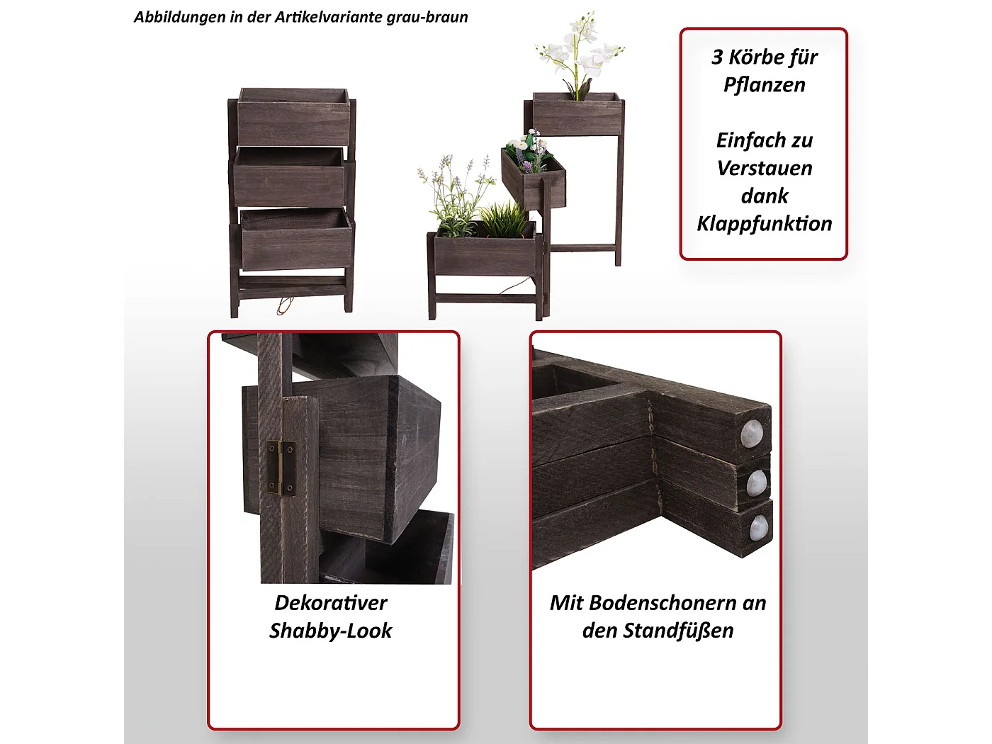 Étagère à plantes Étagère sur pied,  blanc