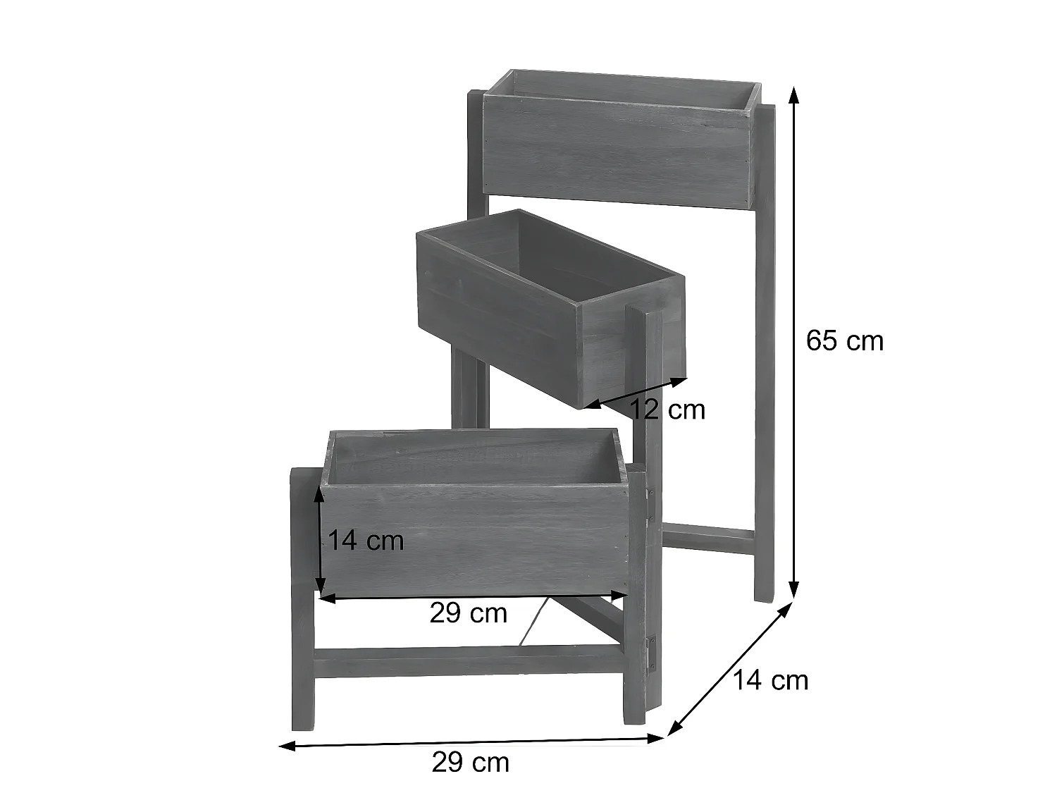 Plantenrek Staand rek,  grijs-blauw