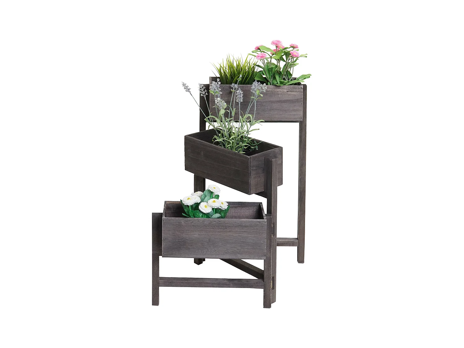 Étagère à plantes Étagère sur pied,  gris-brun