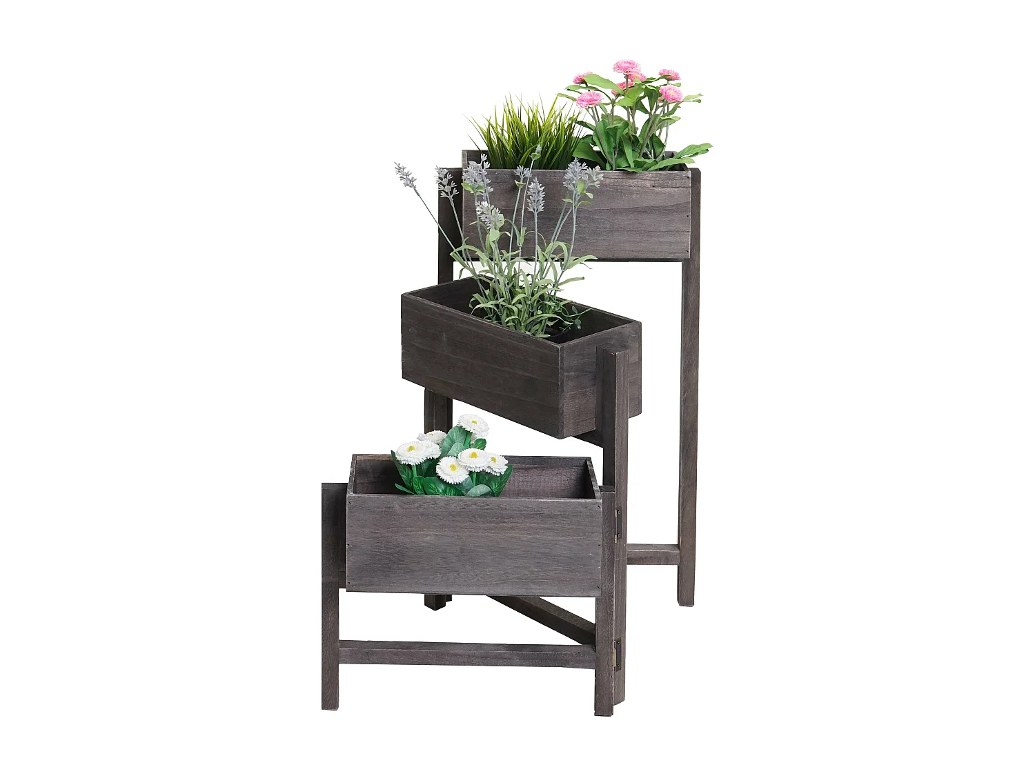 Étagère à plantes Étagère sur pied,  gris-brun