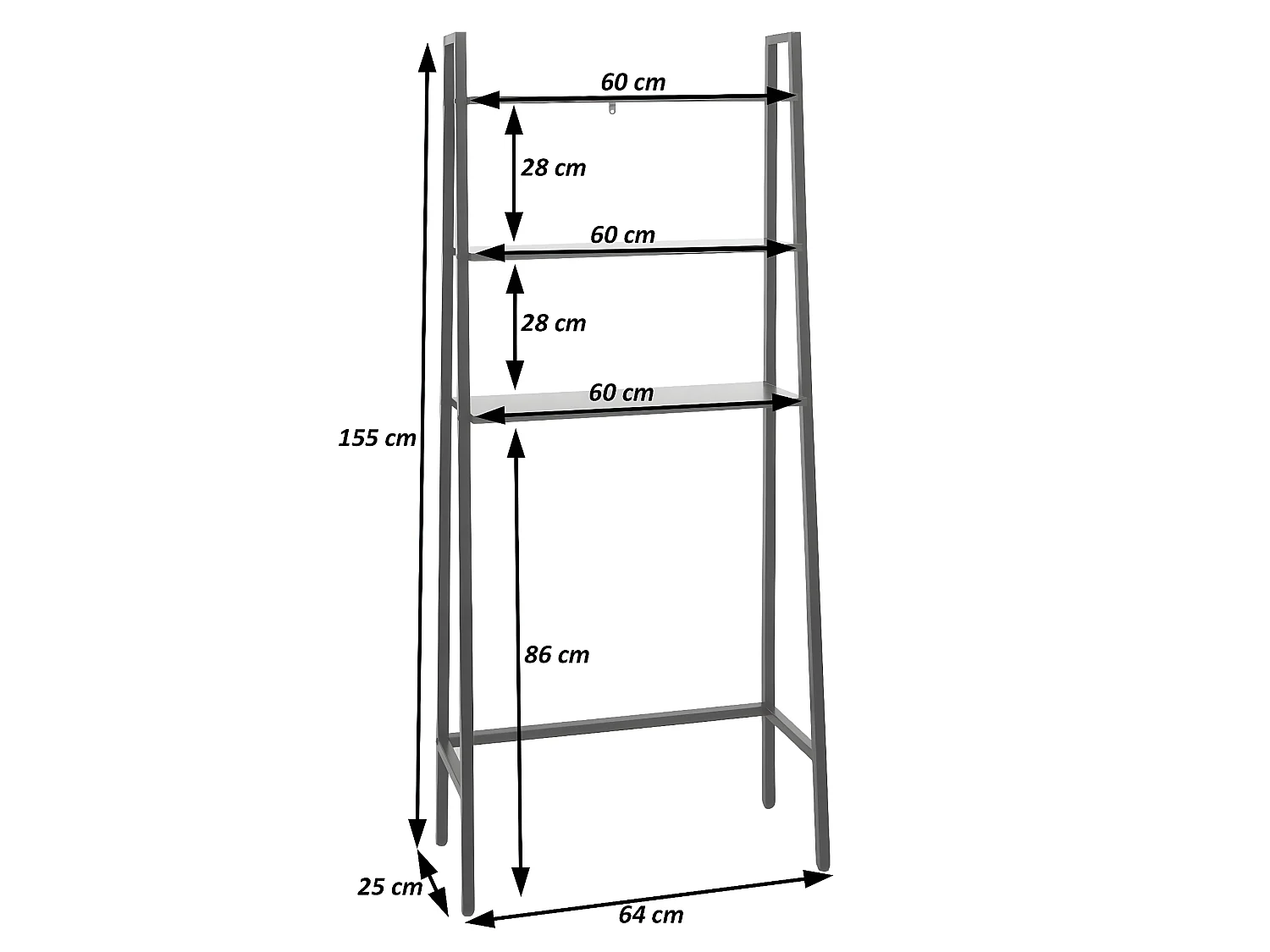 Standregal MCW-K82, Natur