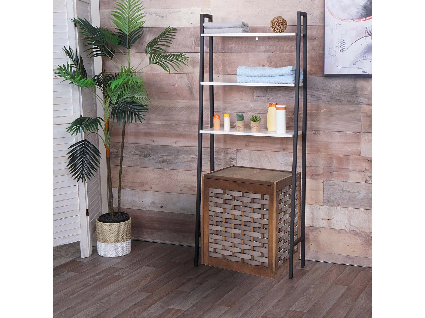 Półka stojąca MCW-K82,  marmurowa biel