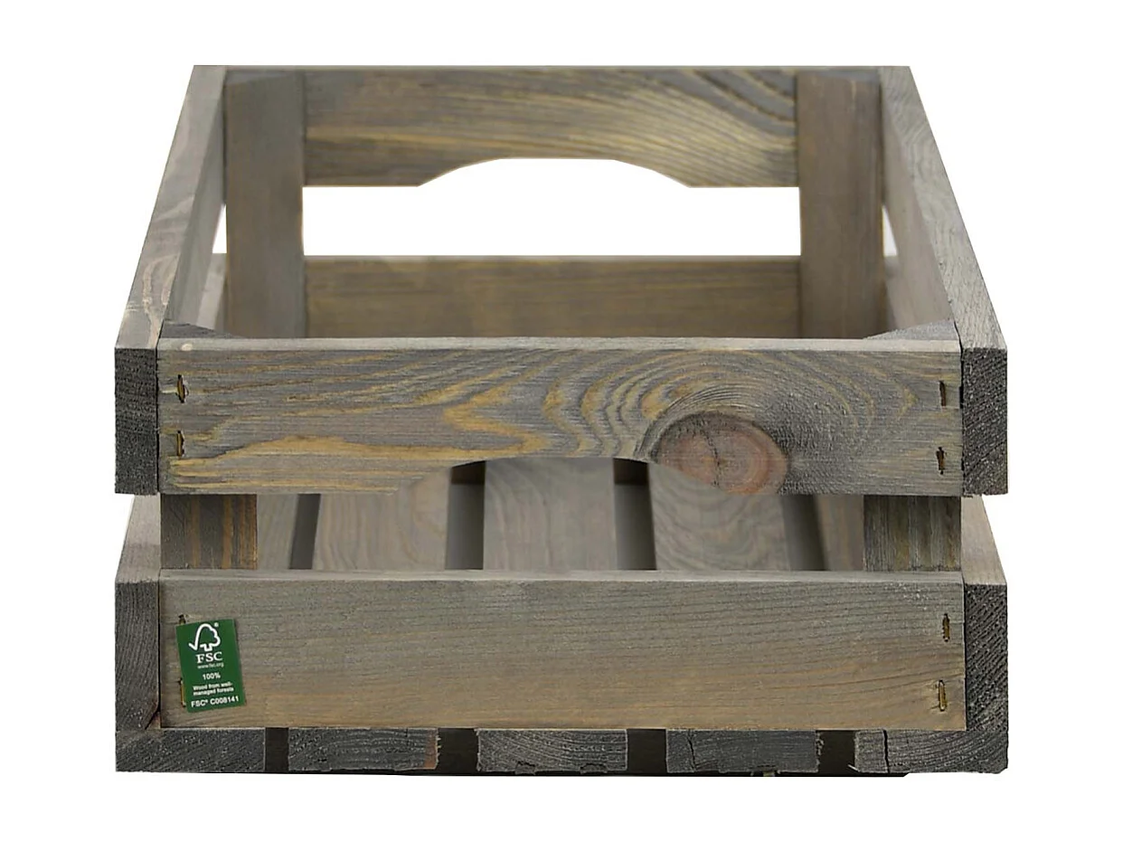 Caisses à fruits en pin (Lot de 3)