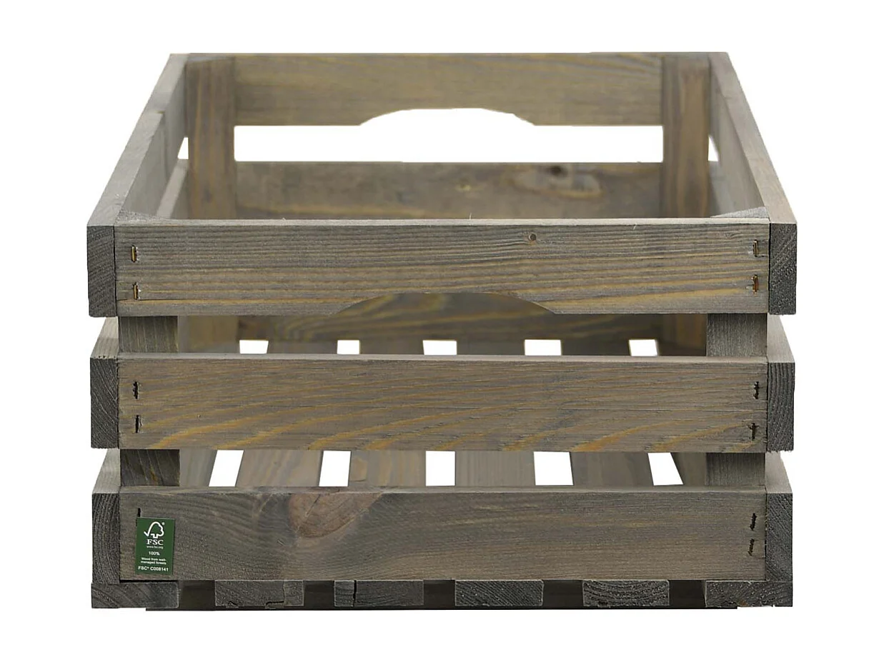 Caisses à fruits en pin (Lot de 3)