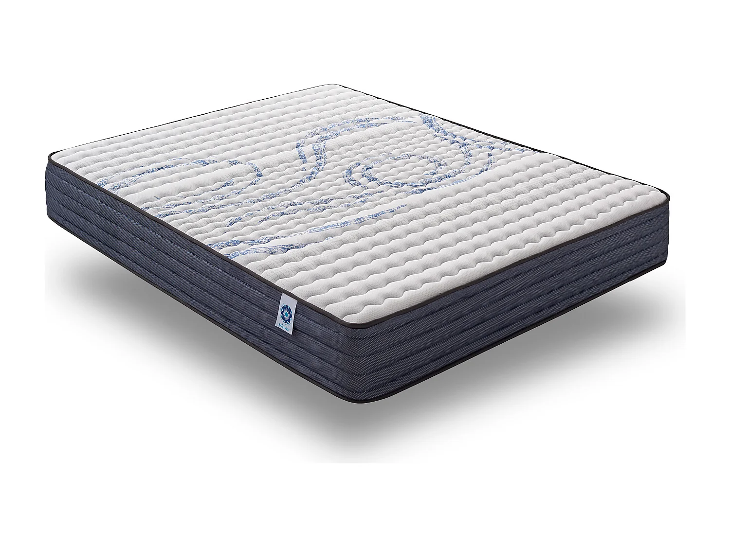 Matelas Perfectsleep 80x200 cm - Mousse HR - Accueil Blue Latex - Très épais 24 cm, Mémoire de forme, Confortable, Face été, hiver - Antibactérien