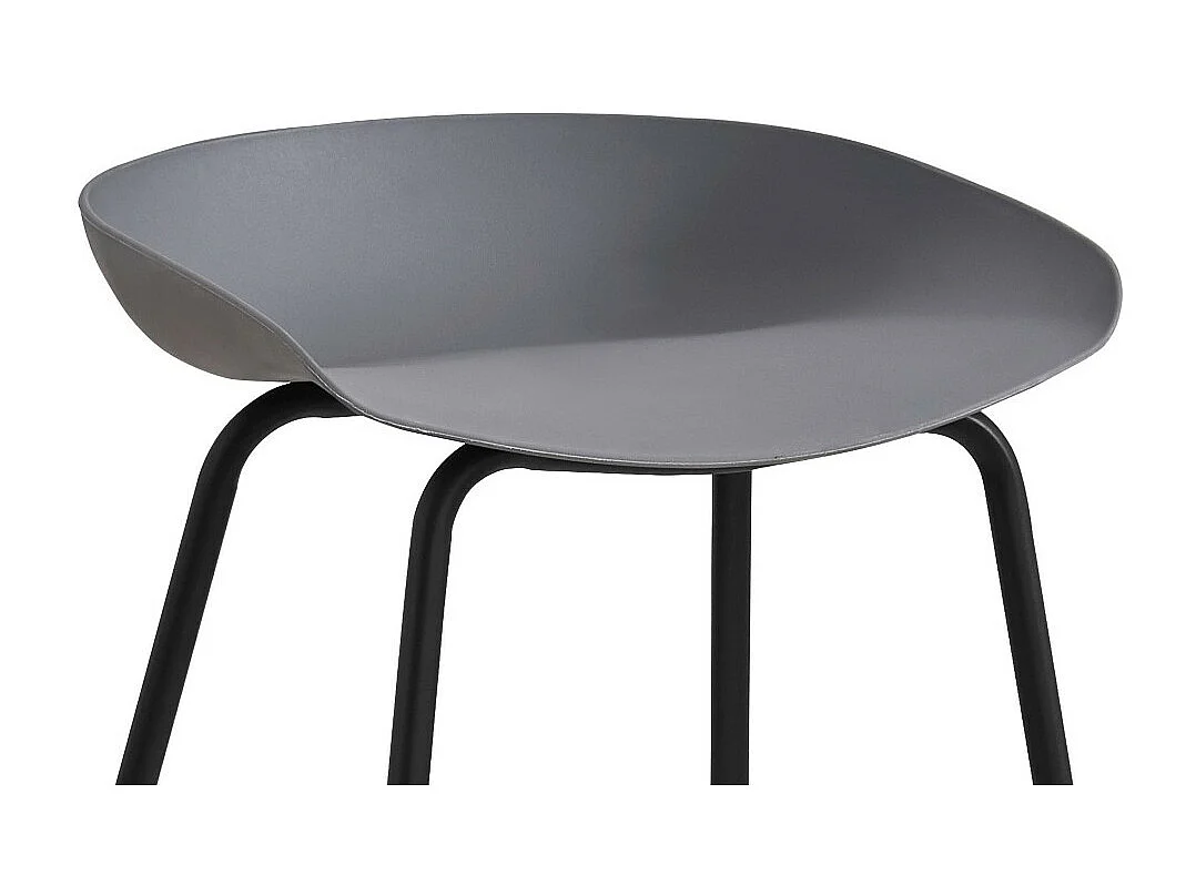 Barhocker 4er-set - Polypropylen - grau - BONITA