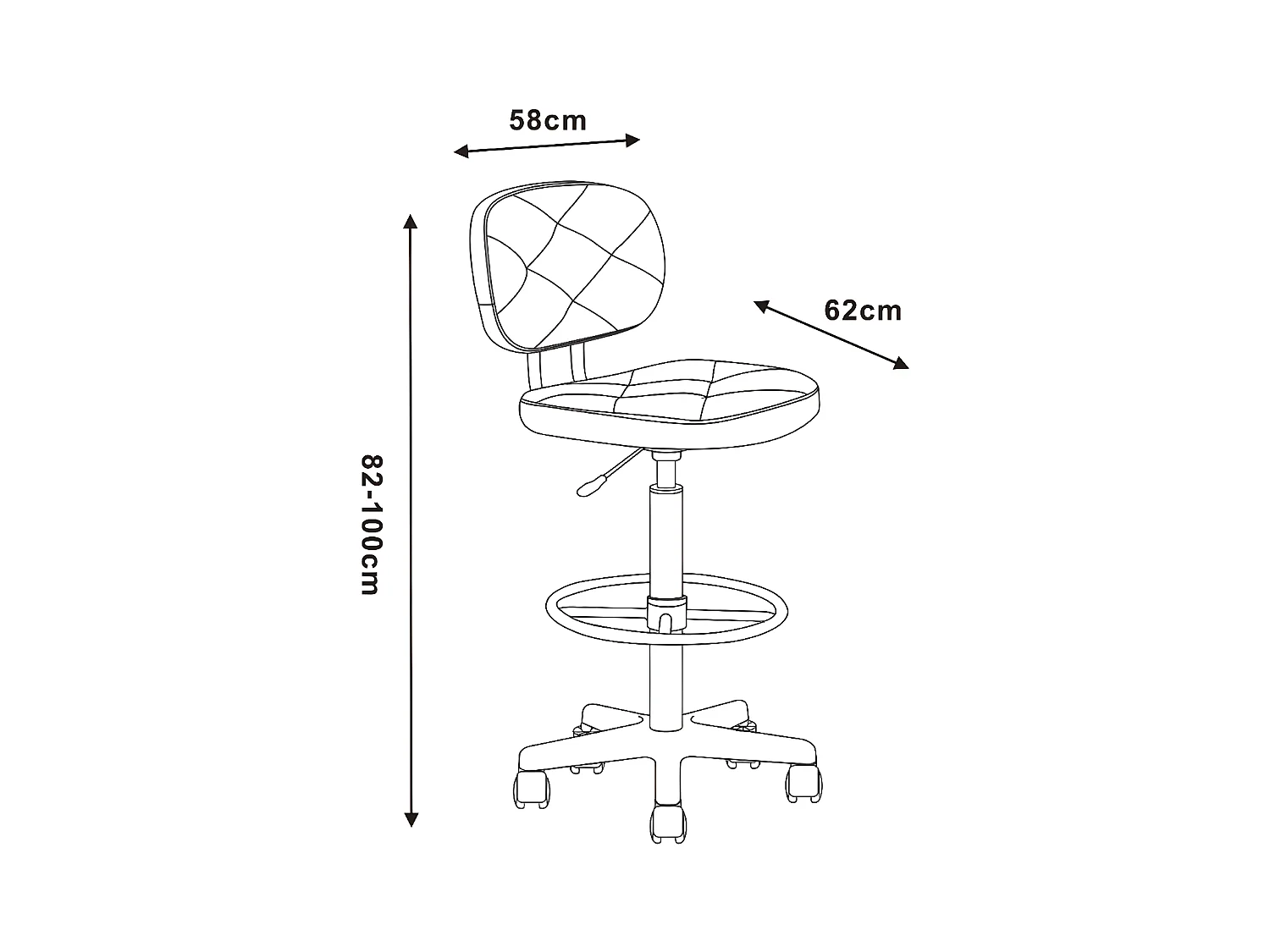Barhocker - Kunstleder - schwarz - ZONE