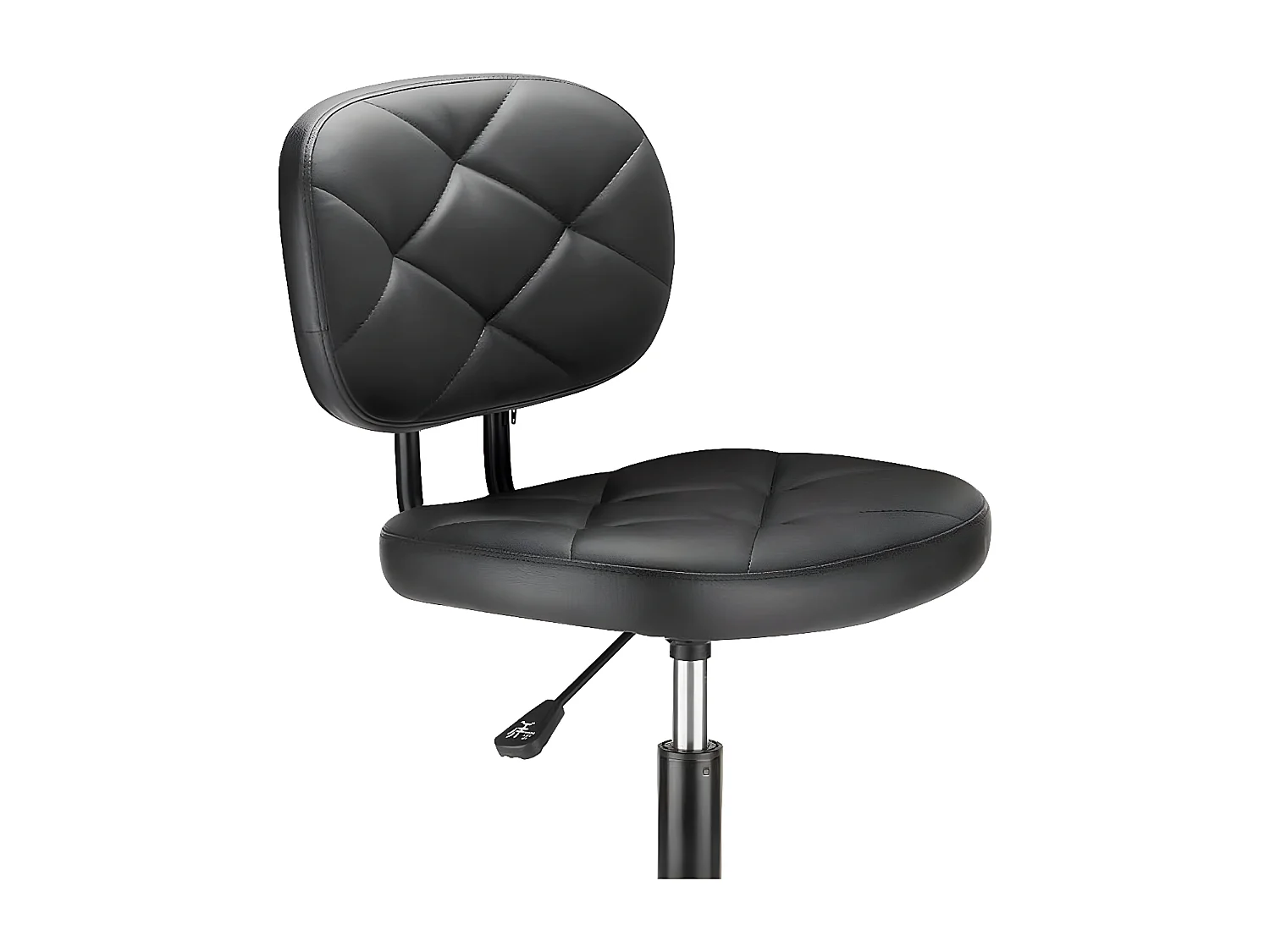 Tabouret de bar - simili cuir - noir - ZONE