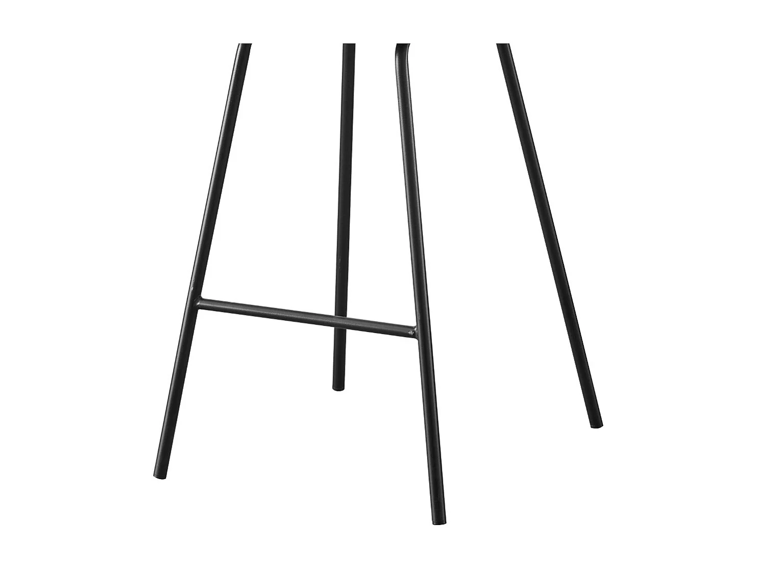 Set di 4 sgabelli da bar - metallo nero e tessuto - grigio - LONDO