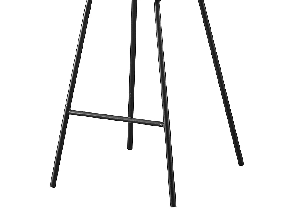 Set di 4 sgabelli da bar - metallo nero e tessuto - grigio - LONDO
