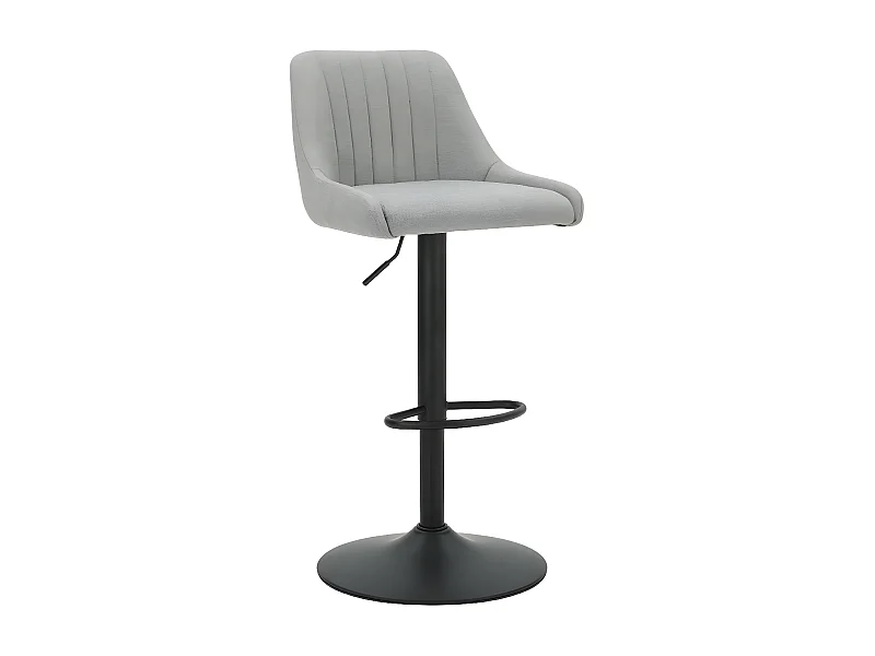 Tabouret de bar réglable en hauteur - tissu - gris - NEDDY
