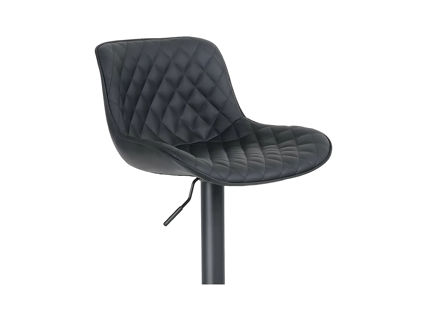 Barhocker höhenverstellbar - Kunstleder & metall - schwarz - KONSTANTINE