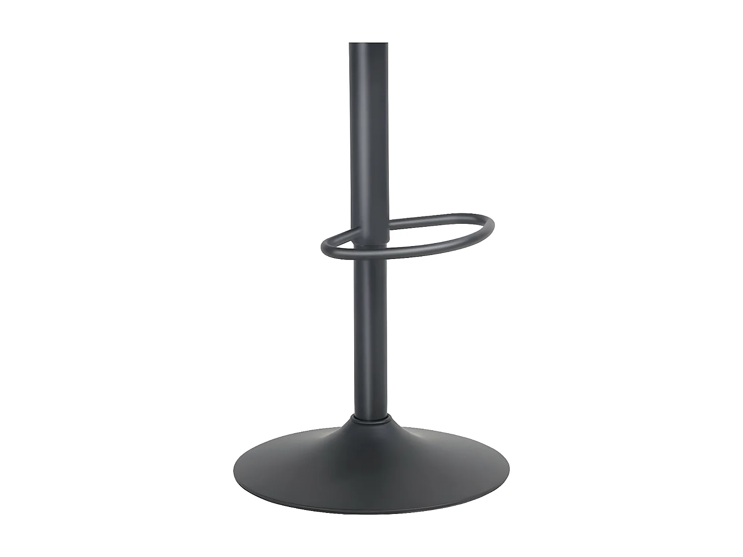 Tabouret de bar réglable en hauteur - similicuir et métal - noir - KONSTANTINE