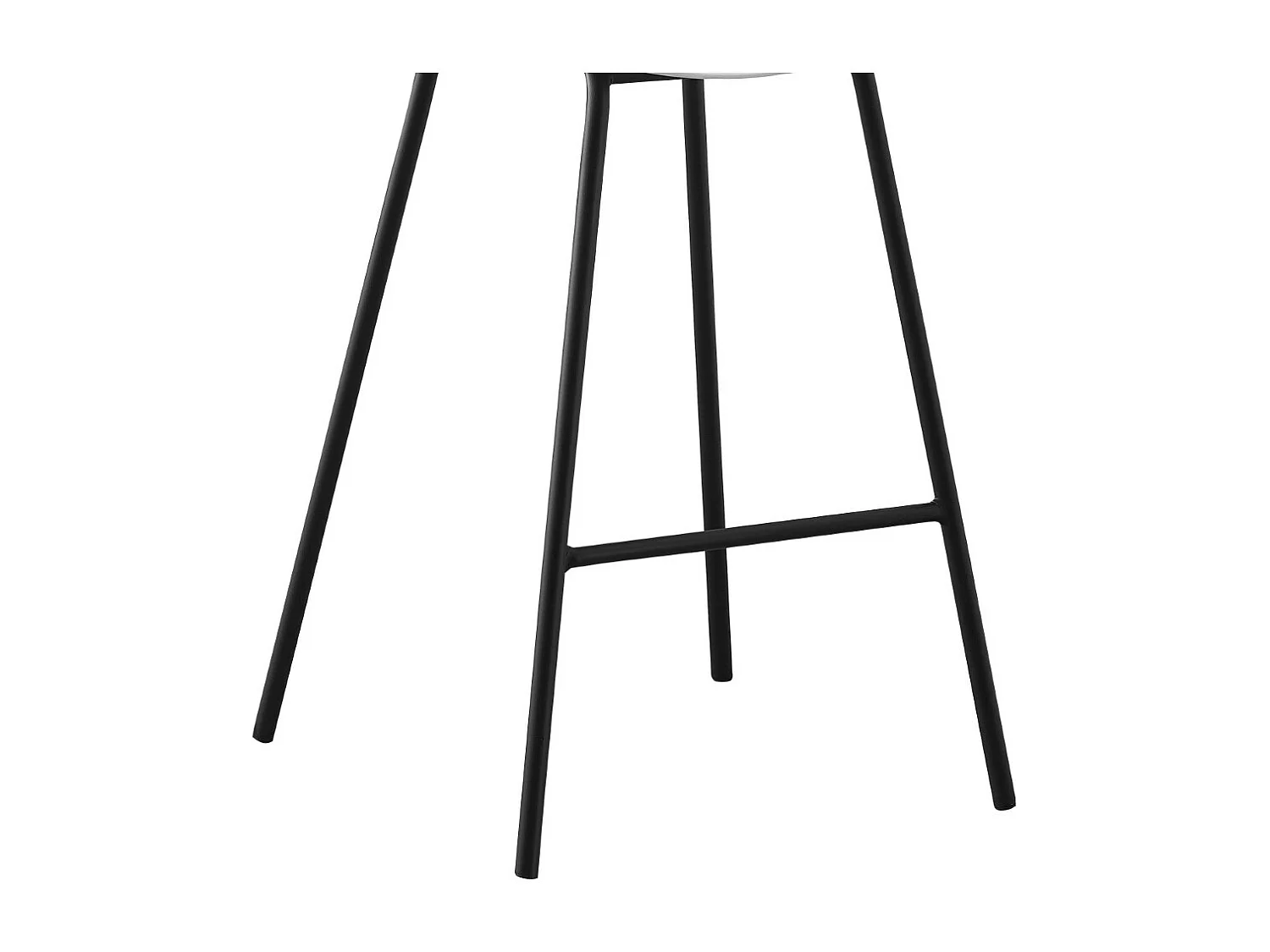 Lot de 4 tabourets de bar - polypropylène - blanc - BONITA