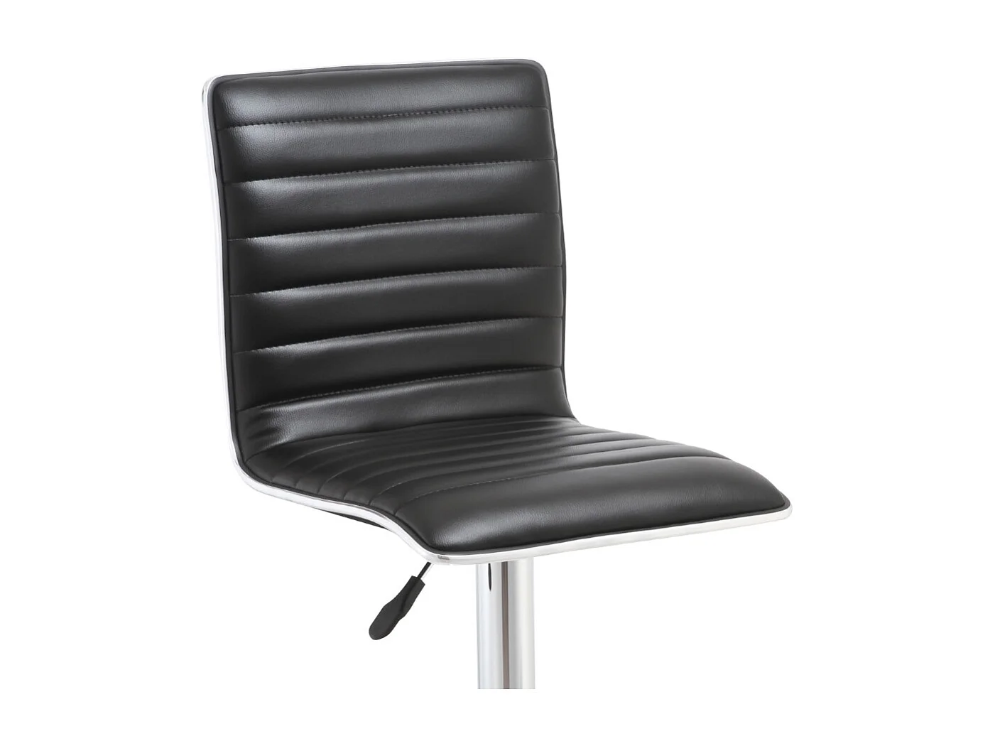 Tabouret de bar - simili cuir - noir - LINOTO