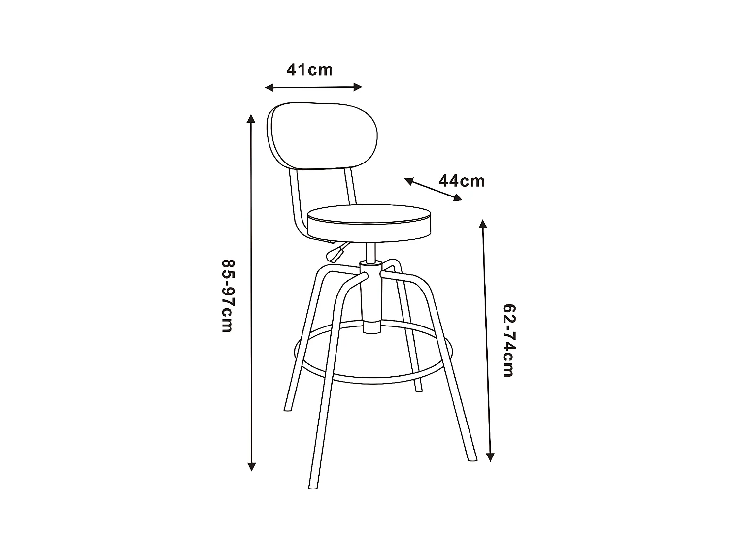 Barhocker höhenverstellbar - Kunstleder - braun - ESTEJA
