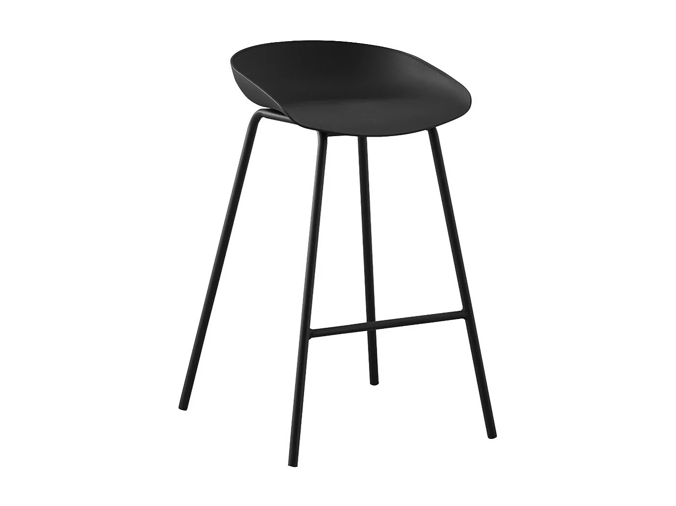 Barkruk set van 4 - polypropyleen - zwart - BONITA