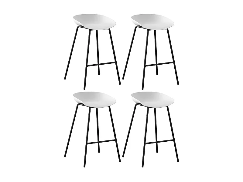 Barkruk set van 4 - polypropyleen - zwart - BONITA