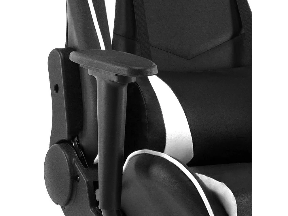 In hoogte verstelbare gamingstoel - kunstleer - zwart & wit - LINE