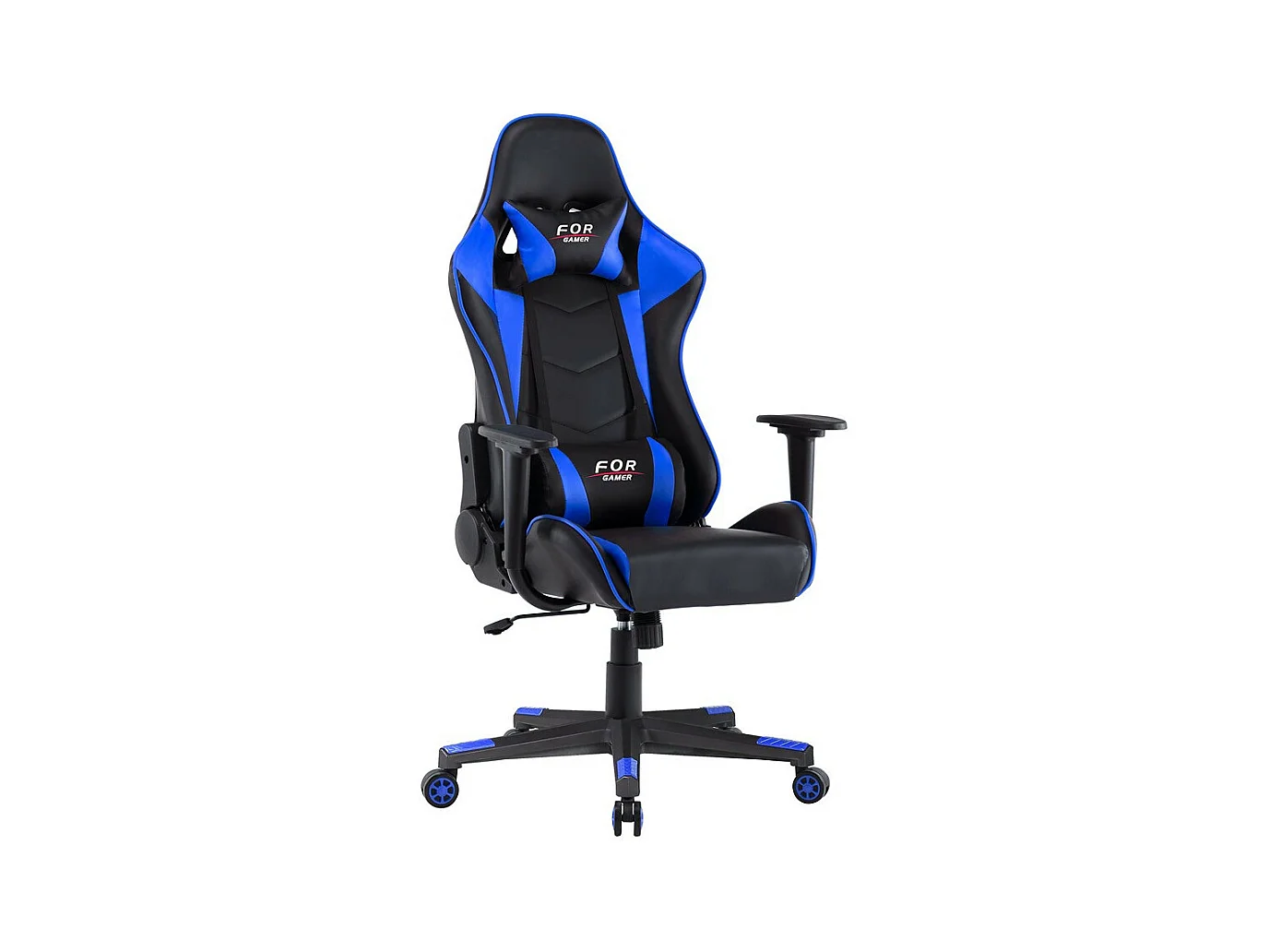 Cadeira gaming com altura ajustável - pele sintética - preto e branco - LINE