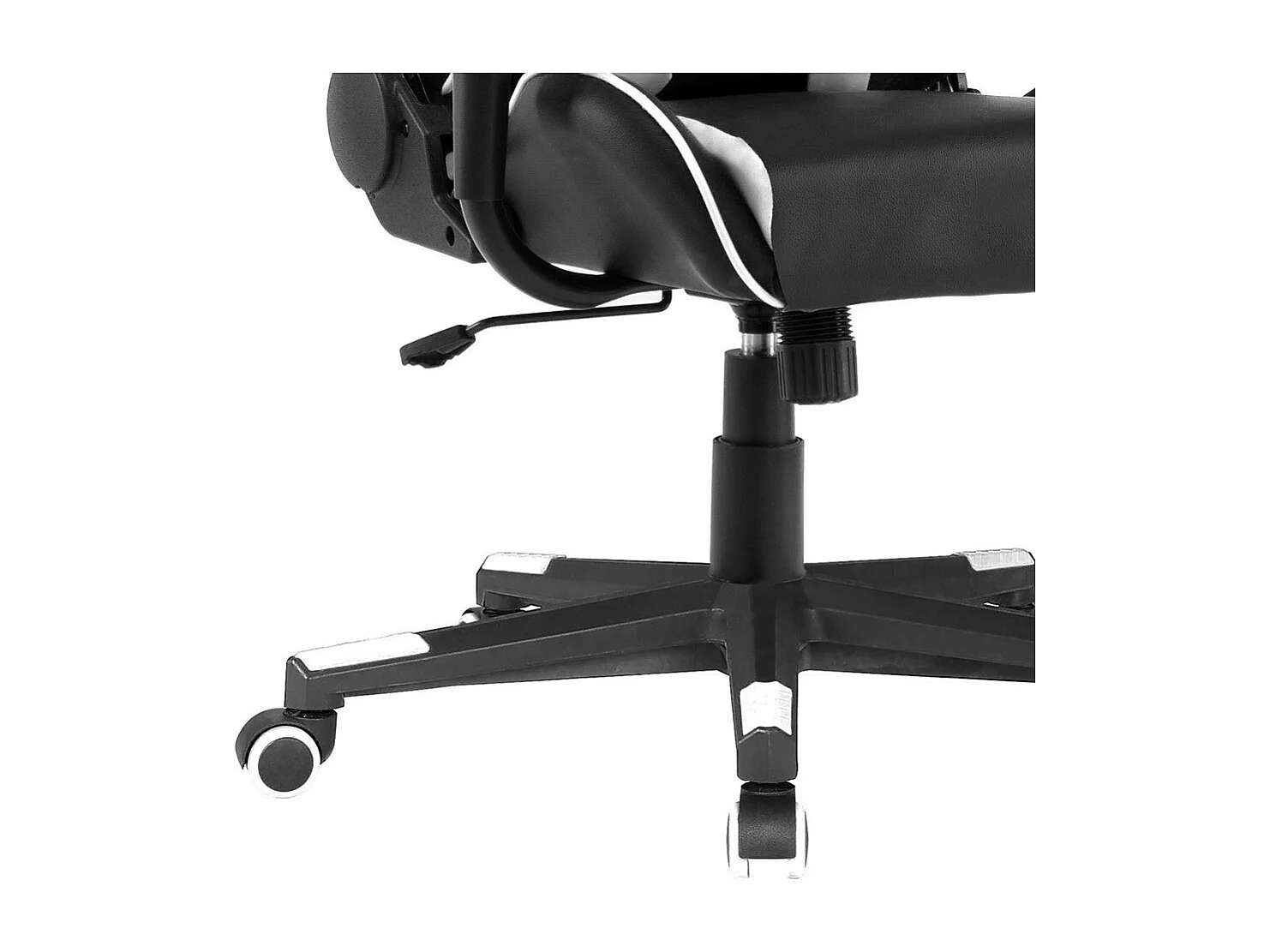 Gamingstuhl höhenverstellbar - Kunstleder - schwarz & weiß - LINE