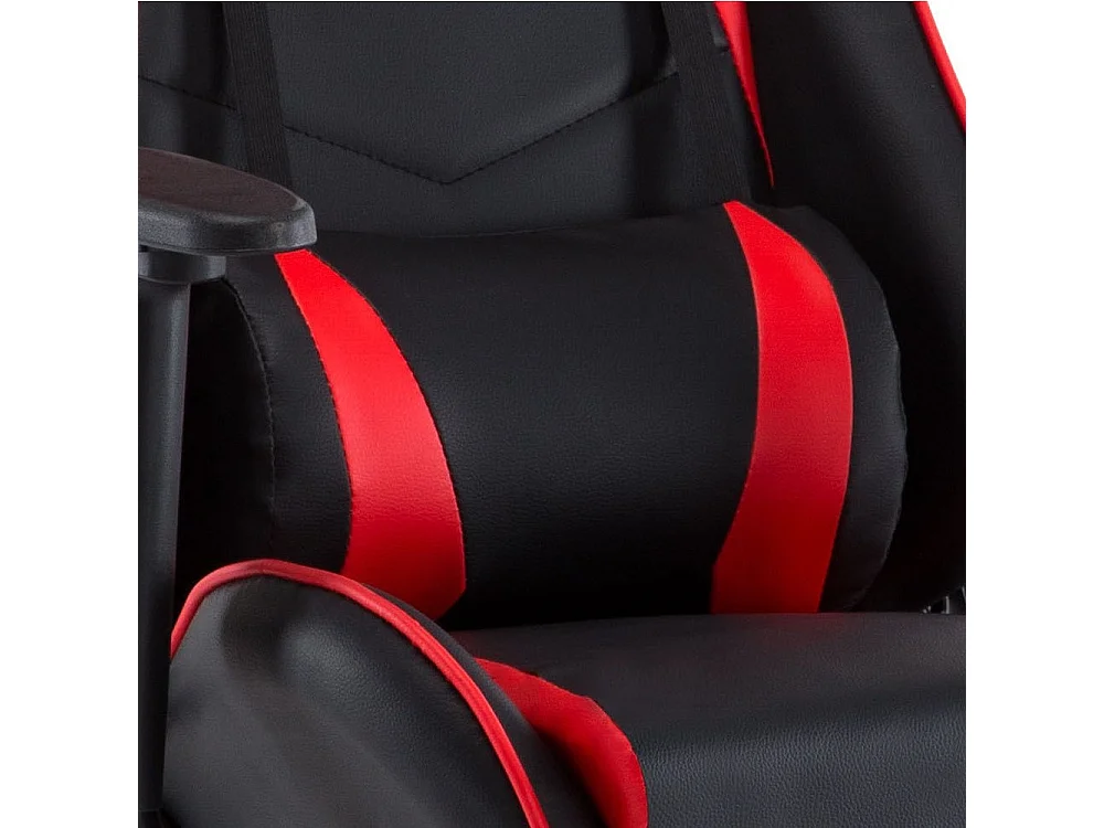 Gamingstuhl höhenverstellbar - Kunstleder - schwarz & rot - LINE