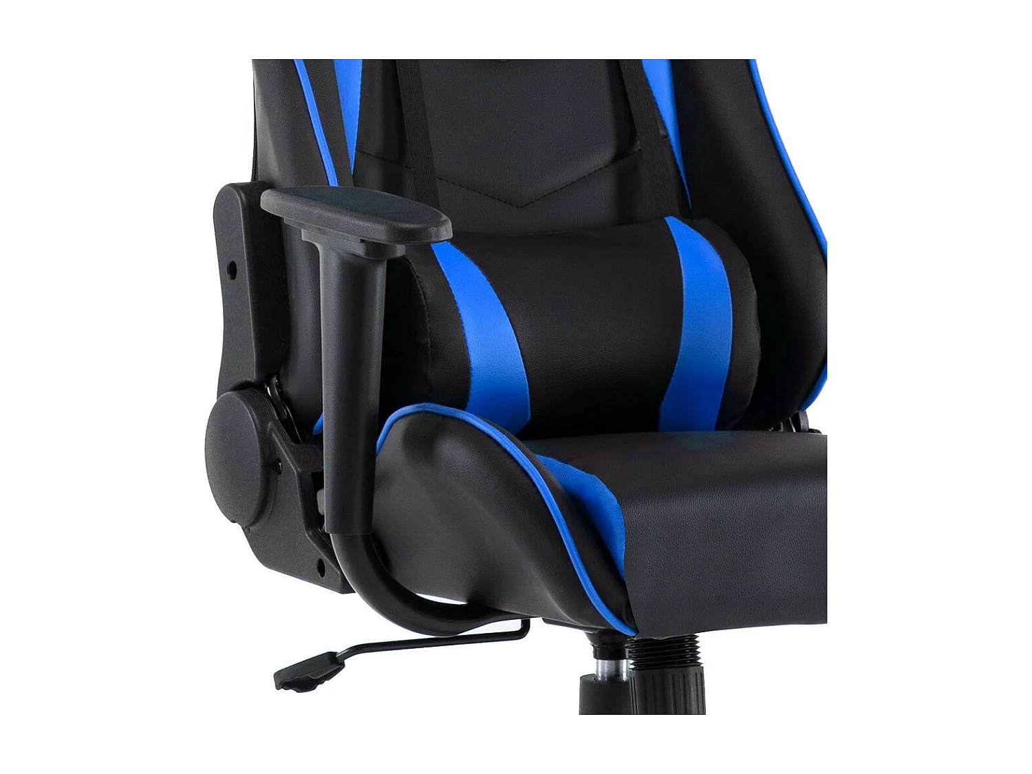 In hoogte verstelbare gamingstoel - kunstleer - zwart & blauw - LINE