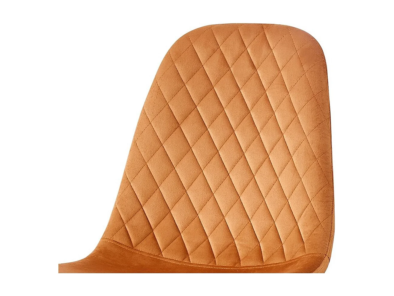 Stoelenset van 4 - stof & zwart metaal - oranje - BACARD