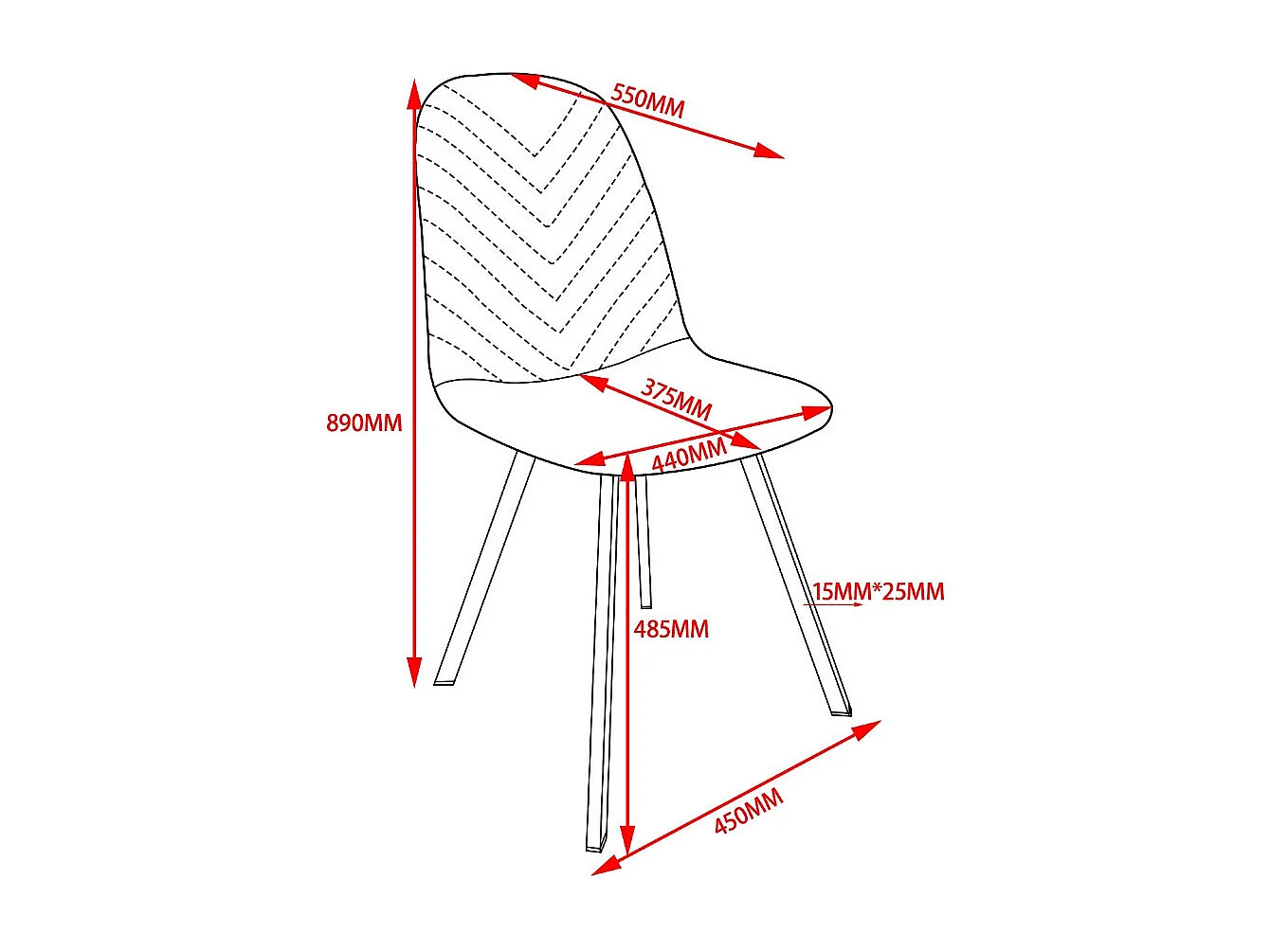 Set van 4 stoelen - stof & zwart metaal - blauw - CELISA