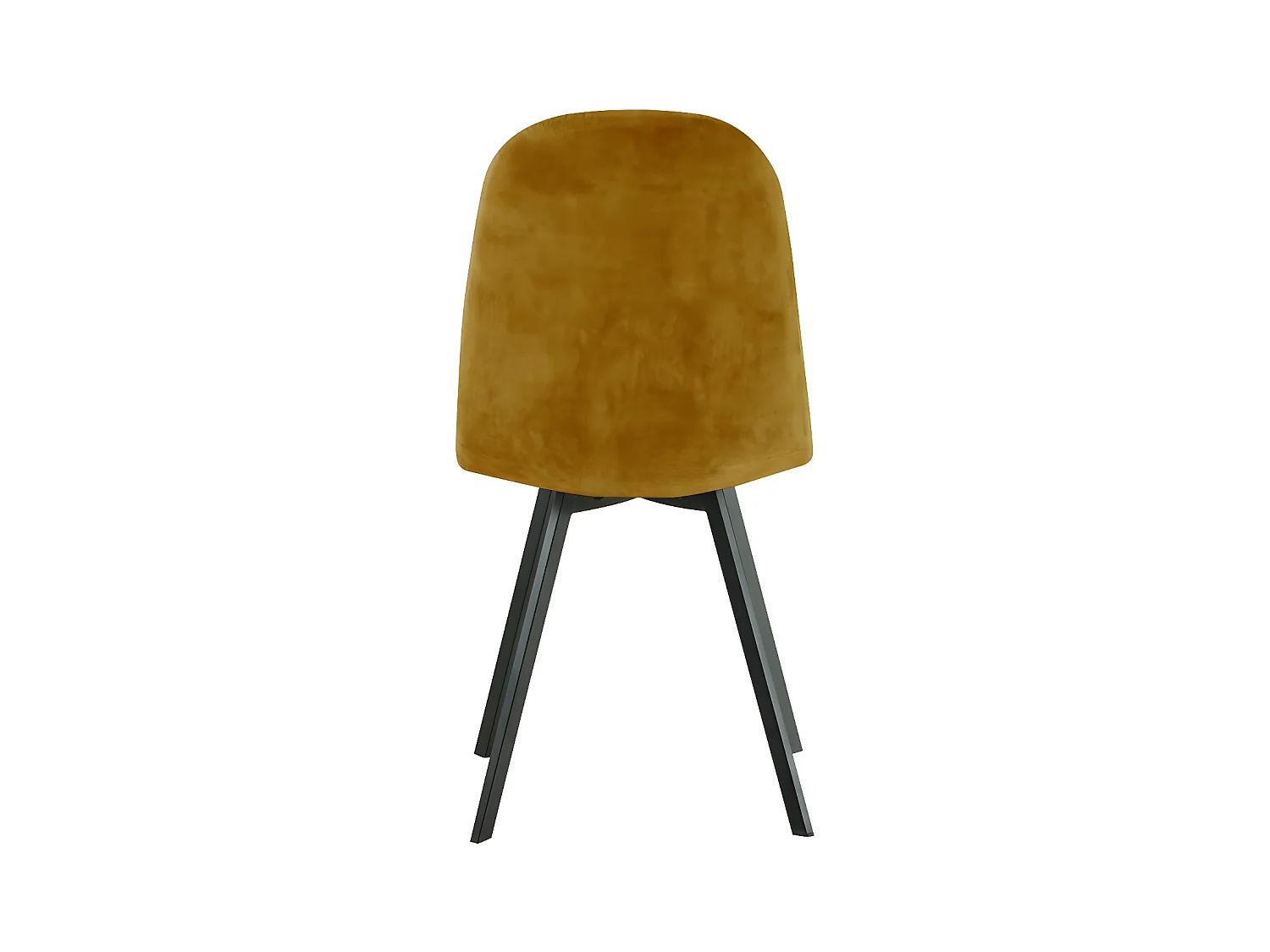 Lot de 4 chaises - tissu et métal noir - Curcuma - CELISA