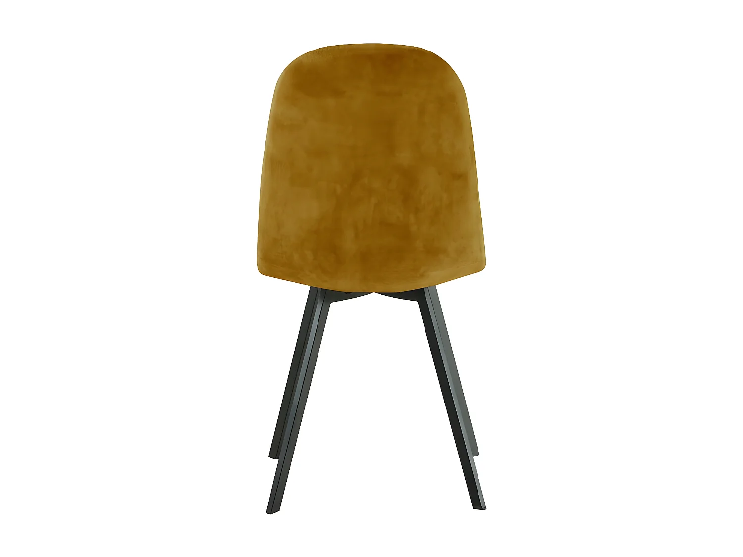 Lot de 4 chaises - tissu et métal noir - Curcuma - CELISA