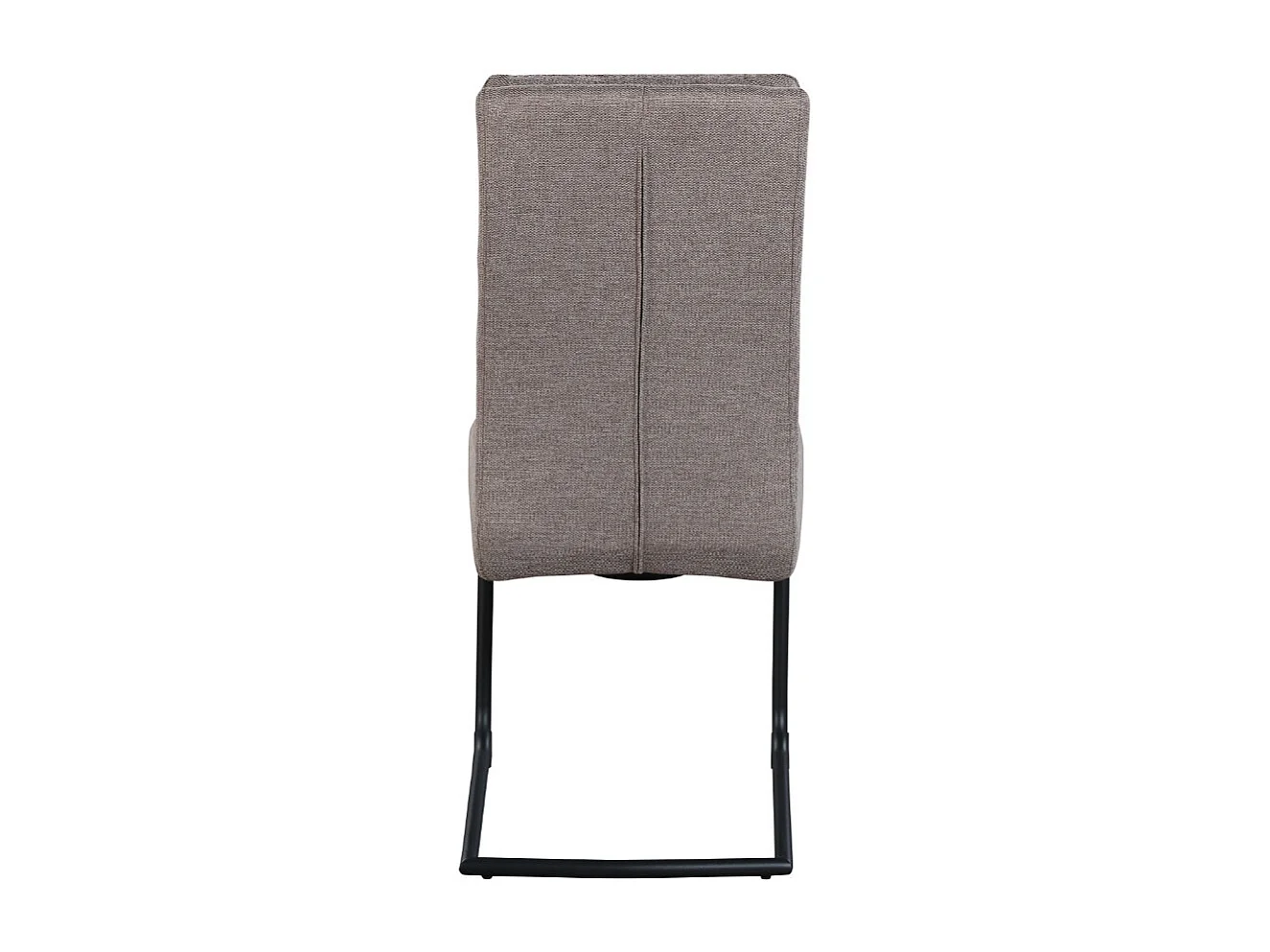 Lot de 2 chaises - tissu et métal noir - marron - MARKAR