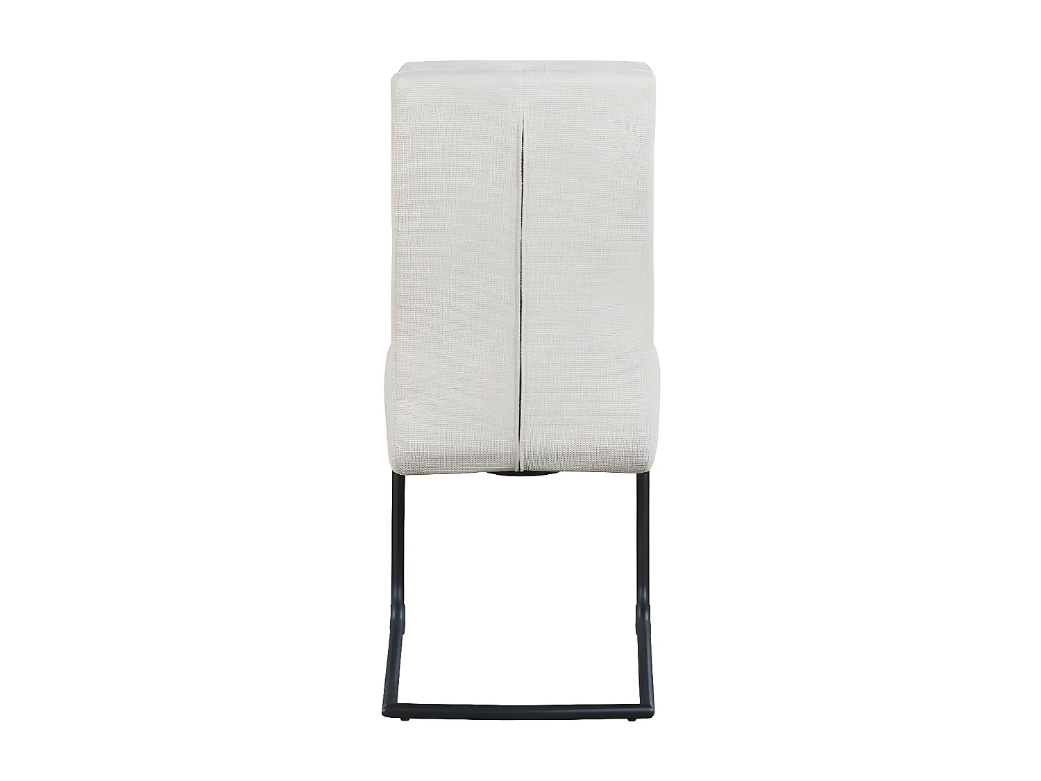 Lot de 2 chaises - tissu et métal noir - beige - MARKAR