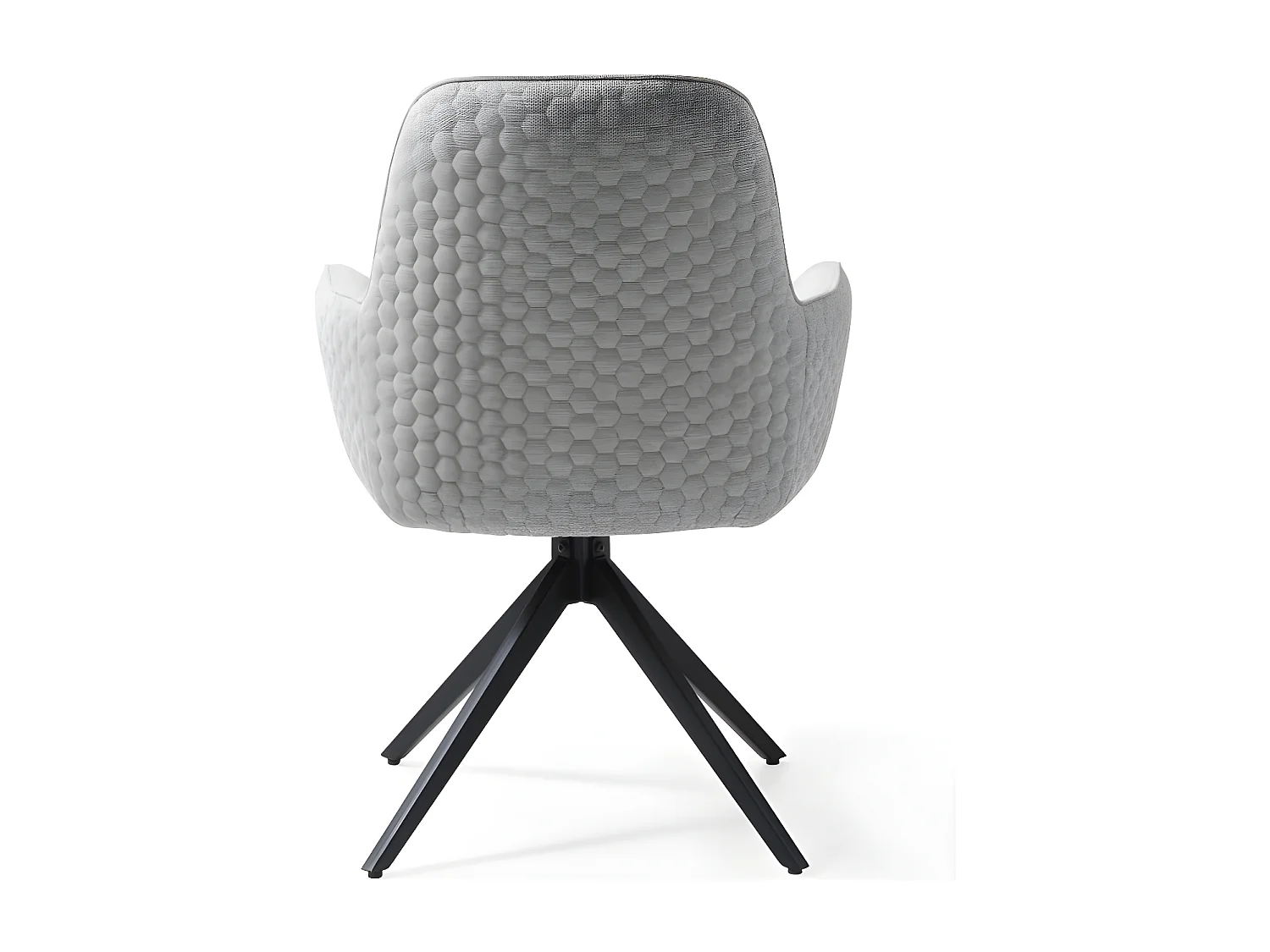 Lot de 2 chaises avec accoudoirs - tissu et métal noir - MANTO