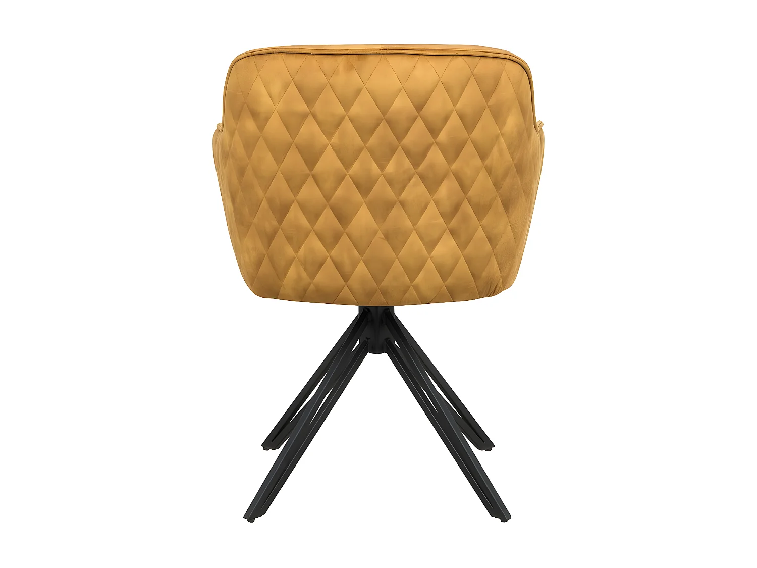 Chaise avec accoudoirs, lot de 2 - tissu et métal noir - Curcuma - HOLM