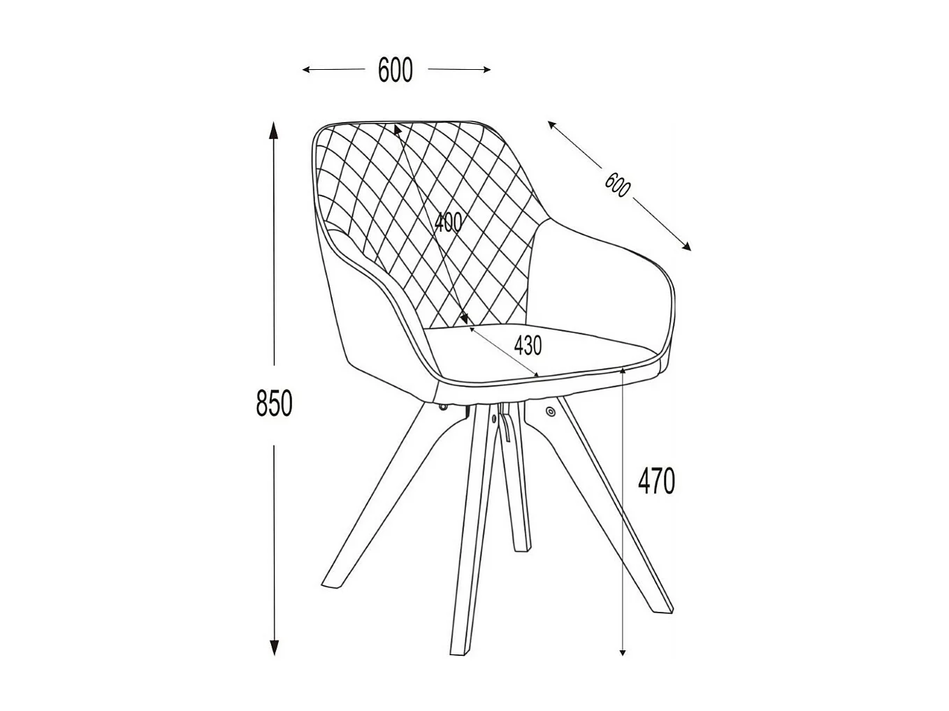 Chaise avec accoudoirs, lot de 2 - tissu et bois massif - Curcuma - VELONA