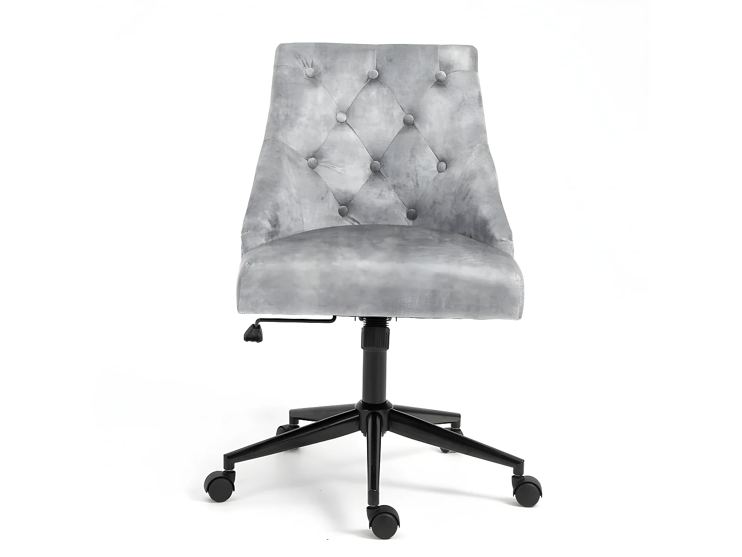 Cadeira de escritório regulável em altura, conjunto de 2 - tecido - cinzento - TIME