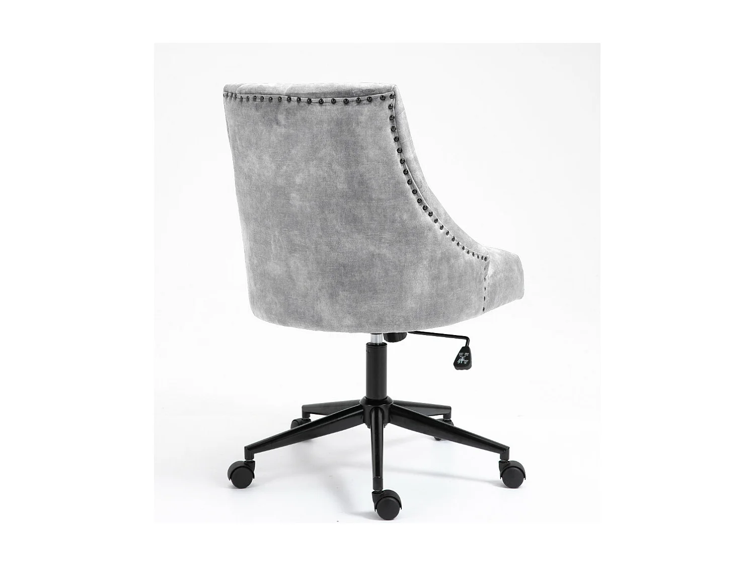 Cadeira de escritório regulável em altura, conjunto de 2 - tecido - cinzento - TIME