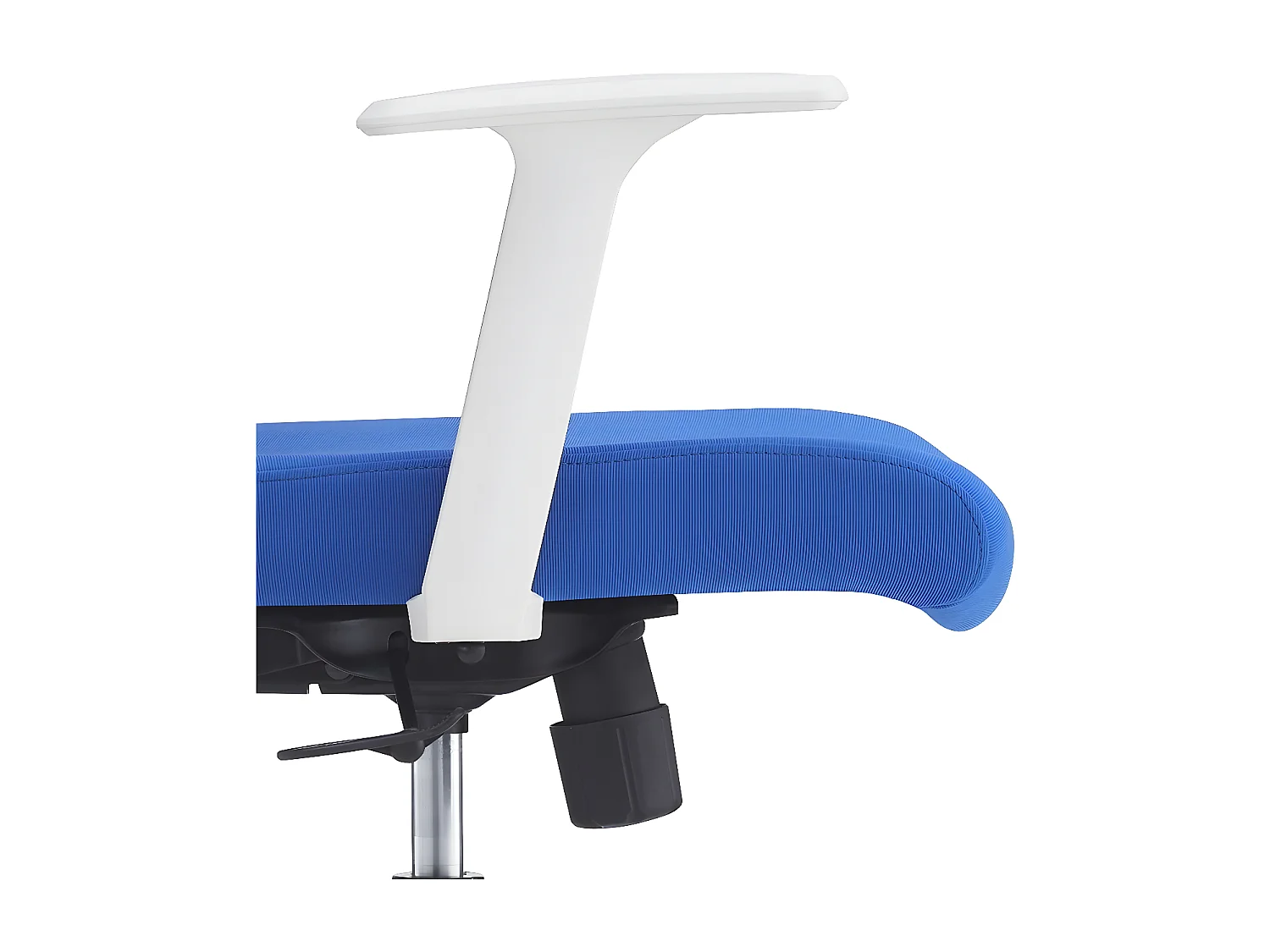 Bürostuhl höhenverstellbar - Stoff - schwarz & blau - ZENTA