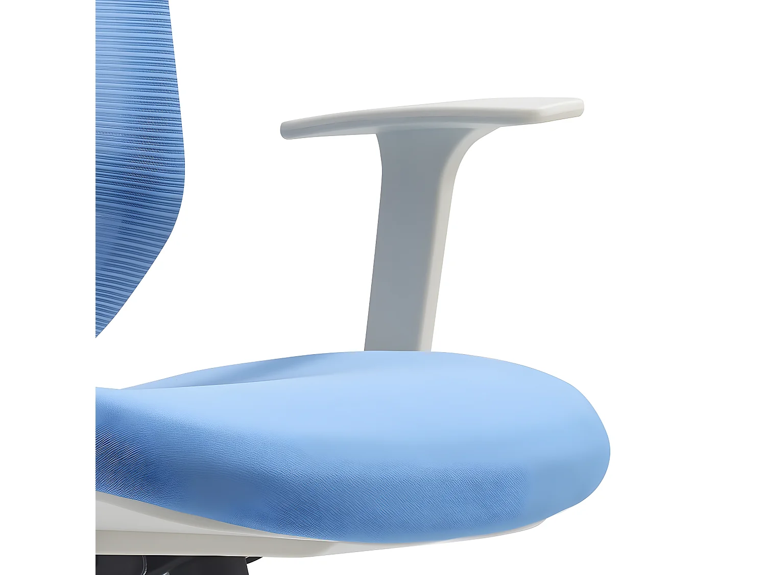 Bürostuhl höhenverstellbar - Stoff - blau - JASMIN