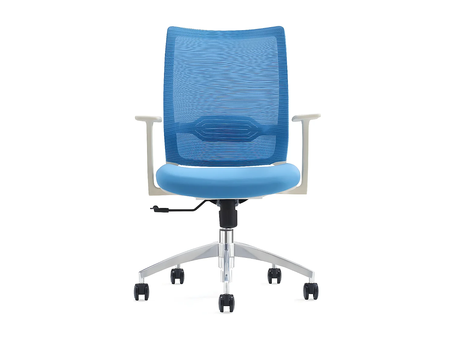 Chaise de bureau réglable en hauteur - tissu - bleu - JASMIN