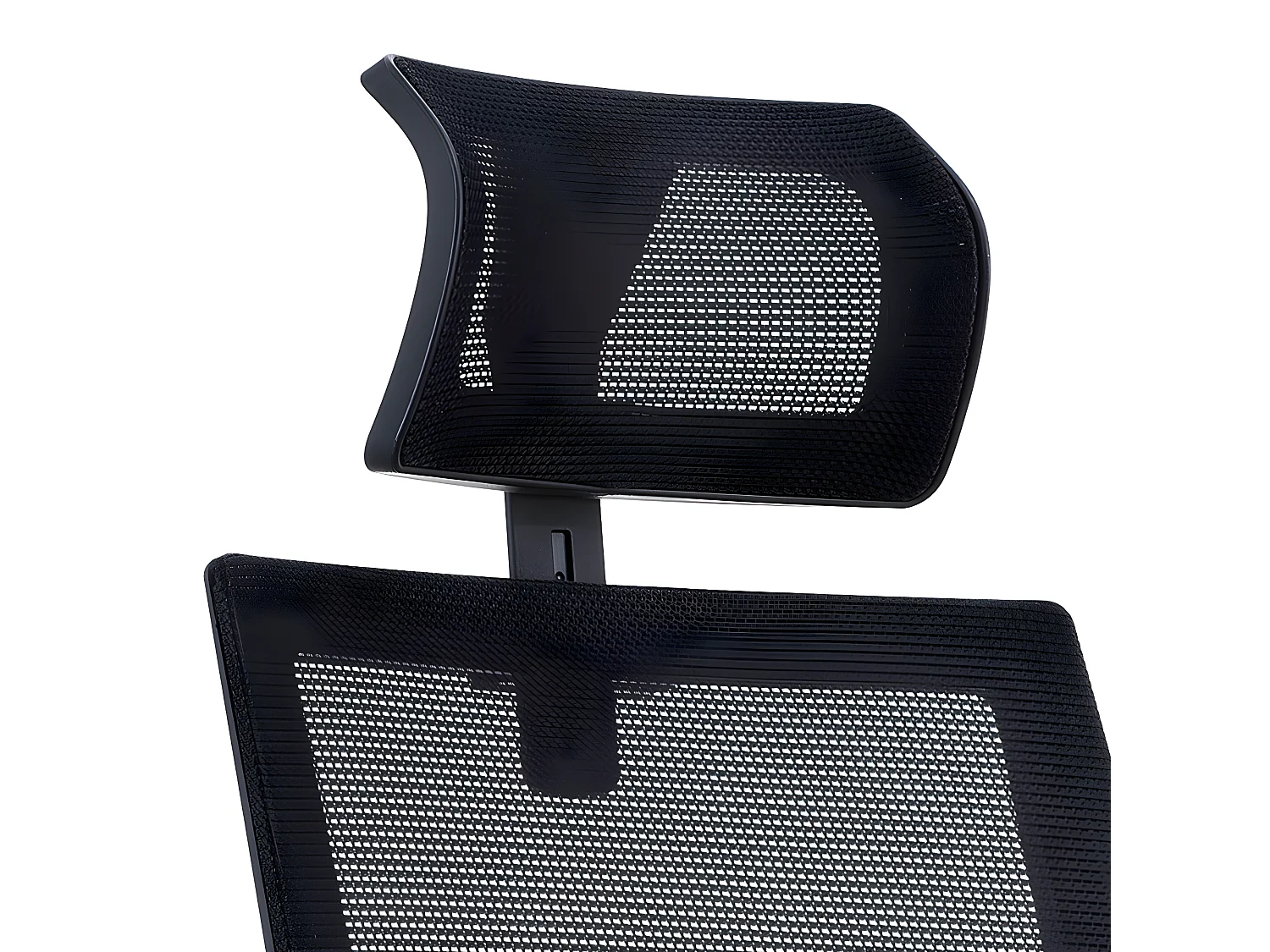 Fotel biurowy z regulacją wysokości - tkanina i siatka - czarny - KIRIS