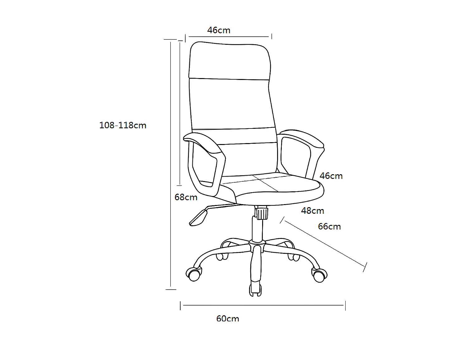 Bürostuhl höhenverstellbar- Stoff - grau - JARIS